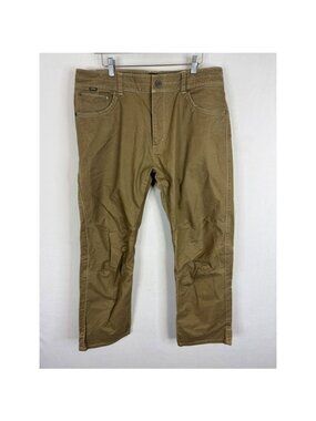 Kuhl Rydr Pants Mens 36x30 Brown Vintage Patina Dye Articulated Knee Euro Twill